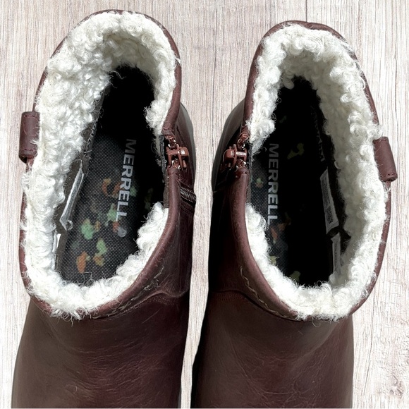 Merrell Womens Size 10 Encore 4 Waterproof Bluff Zip Polar Sable Winter Boots - Picture 9 of 12